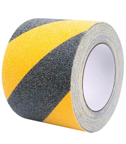 Duccinp Schwarz-Gelb Antirutsch Klebeband Streifen mit Selbstklebend, 10 cm x 10 m Treppe Stufen Band Kleber Rutschfest Klebeband, Hohe Traktion Pad für Bodenbelag innen- und Außenbereich Duccinp Schwarz-Gelb Antirutsch Klebeband Streifen mit Selbstklebend, 10 cm x 10 m Treppe Stufen Band Kleber Rutschfest Klebeband, Hohe Traktion Pad für Bodenbelag innen- und Außenbereich von Duccinp
