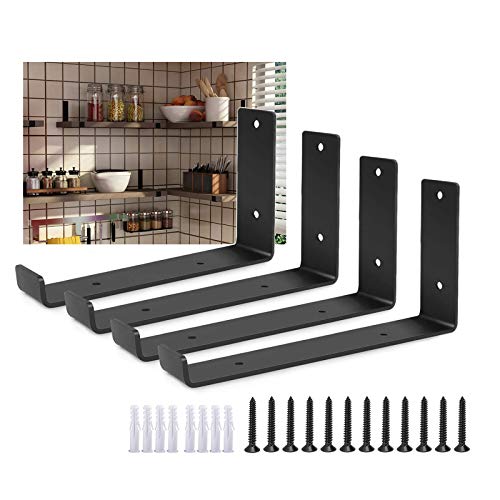 4 Stück Regalträger Schwarze Regalwinkel Metall, Küchenschränke Schwerlastwinkel, Schwimmende Regalhalterung, Industriestil Rustikale Dekoration 15cm/20cm/30cm 4 Stück Regalträger Schwarze Regalwinkel Metall, Küchenschränke Schwerlastwinkel, Schwimmende Regalhalterung, Industriestil Rustikale Dekoration 15cm/20cm/30cm von Duchunsheng