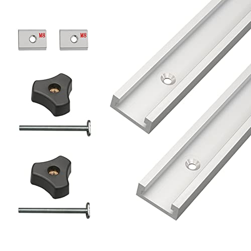 Duchunsheng 2Pcs Arführung Aluminium Track Schwerlast Gehrungsschiene 300 500 1000 1200mm T-Schienenschlitz-Vorrichtung, T-nut Schiene Gerade Kante Mit Skala Gehrung, Aluminiumlegierung von Duchunsheng