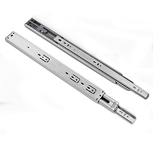 Schubladenführung 250 300 400 500 Selbsteinzug Schwerlastauszügen Schublade Selbsteinzug, Teleskopschiene Kugelführung Metall Dämpfung Soft Closing, Schubladen Schiene (Size : 400mm(16 inch)) von Duchunsheng