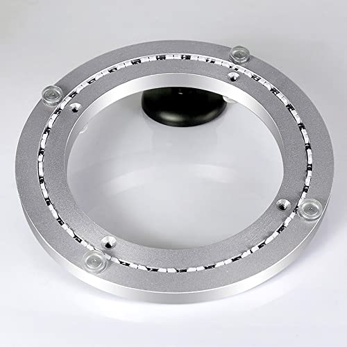 Schwerlast Lazy Susan Drehplatte Drehlager Drehscheibe Für Runden Esstisch, 360°Drehscheibe Drehbar 300 400mm 500mm, Silber Drehteller Aus Aluminium, Für Tabletop Serving Messedisplays von Duchunsheng