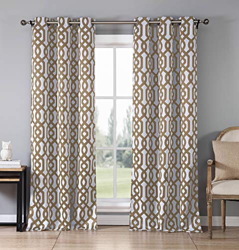 Duck River Textile Ashmont Geometrischer Verdunkelungsvorhang, Taupe, 38x112 (2 Pieces) von Duck River Textile