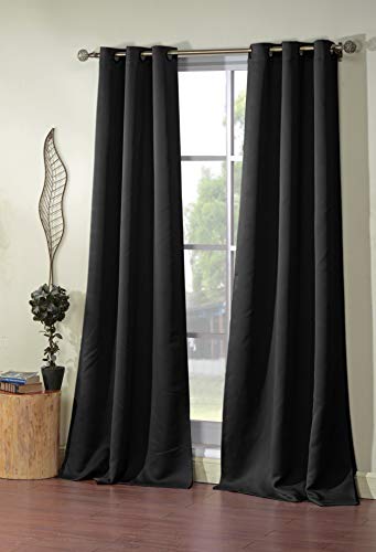 Duck River Textile Ashmury Solider Verdunkelungsvorhang, schwarz, 38x84 (2 Pieces) von Duck River Textile
