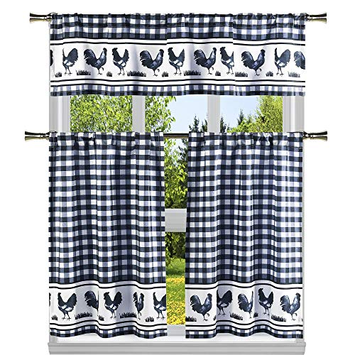 Duck River Textile Checker Hellen Buffalo, Polyester, Navy-Weiß, 58x15 (1 29x36 (2 Pieces) von Duck River Textile