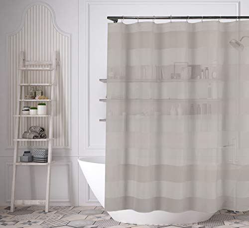 Duck River Textiles Grauer Stoff-Duschvorhang, Mehrfarbig, 94 x 213 cm, 2 Stück von Bathroom and More