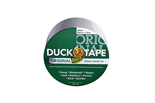 Duck Tape Original-Klebeband, weiß, 50 mm x 25 m Das hochfeste, wasserdichte Original-Klebeband bez. Reparaturband. von Duck