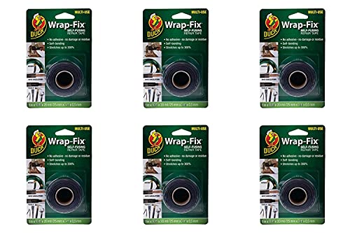 Duck Tape Wrap-Fix selbstverschweißendes Reparaturband, 25 mm x 3 m, 6 Stück von Duck