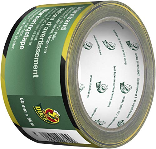 Duck® PVC-Warnband 134-01 Schwarz/Gelb - 60mm x 66m von Duck