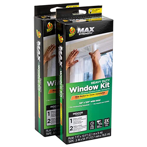 Duck 288071 Maximale Stärke Fenster-Isolationsset, farblos, 2 XL Windows/Patio Doors von Duck