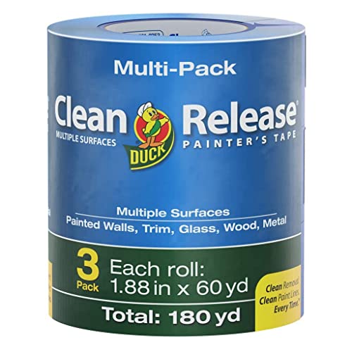 Duck Brand 240461 Clean Release Painter's Tape, 1.88 Inches by 60 Yards, Blue, 3-Pack by Duck von Duck