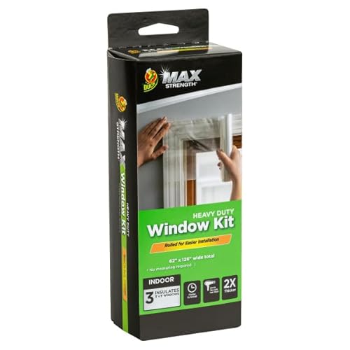 Duck Brand Max Strength Heavy Duty Window Kit:157.5 cm x 320.0 cm (Clear) / 3 Pieces Max-Strength von Duck