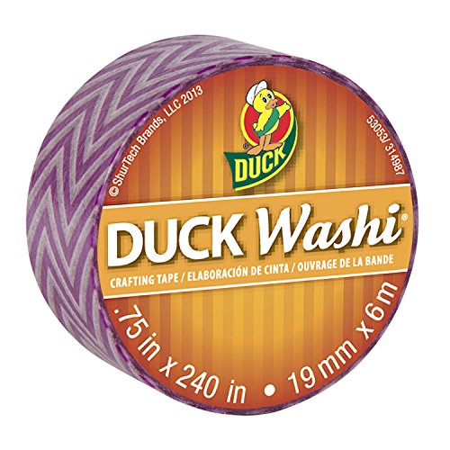 Duck Brand Washi Crafting Tape, 0.75-Inch by 240-Inch Roll, Single Roll, Purple Chevron (282677-S) by Duck von Duck