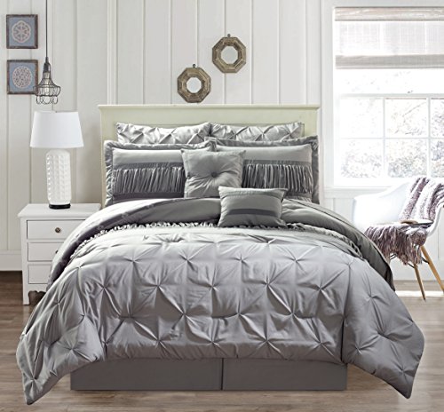 Duck River Marlin Pintucked Comforter Set, King, Silver von Duck River Textile