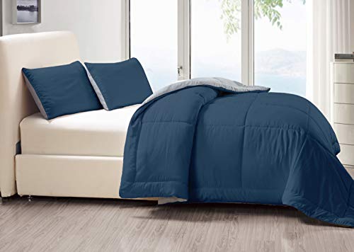Duck River Samantha Reversible Down Alternative Comforter Set, Full/Queen, Blue-Light-Grey von Duck