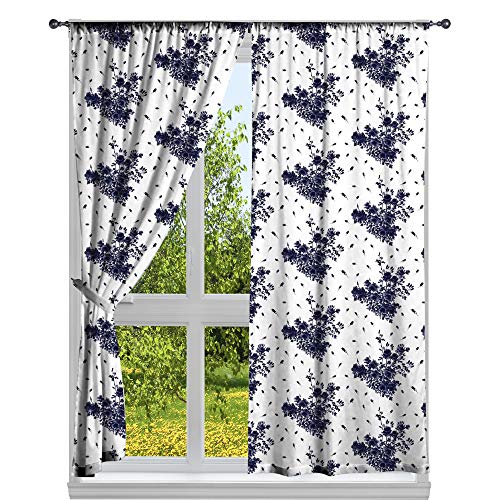 Duck River Textile Rose Floral, 52x96 (2 Stück), Navy von Duck River Textile