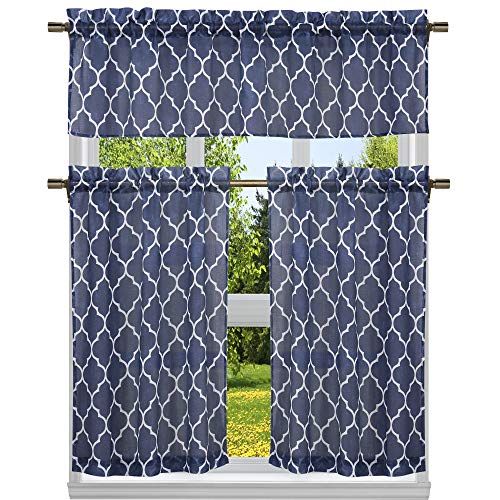 Duck River Textile Geo Geometric, 58x15 (1 Stück), 29x36 (2 Stück), Navy von Duck River Textile