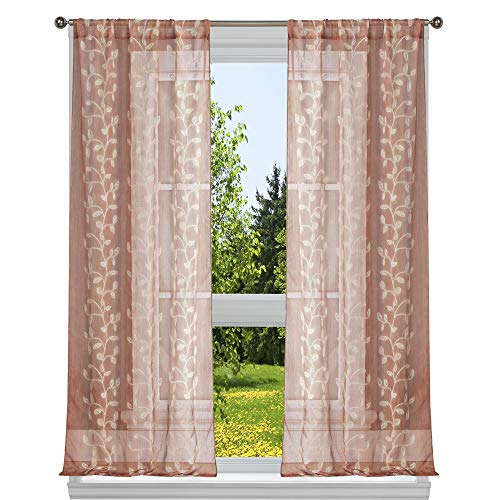 Duck River Textil Solid Fenstervorhang-Set, Gewürze, 38 x 84 cm, 2 Stück von Duck River Textile