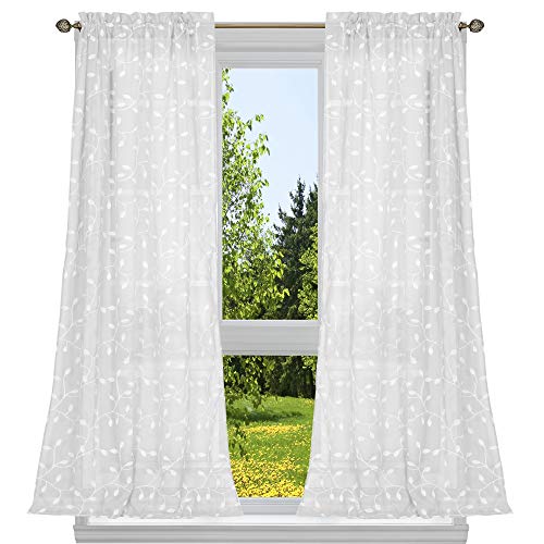 Duck River Textile Solid Fenstervorhang-Set, Weiß, 40 x 84 cm (2 Stück) von Duck River Textile