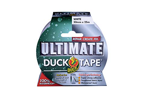 Duck Tape Ultimate Gewebeband, 50 mm x 25 m, Weiß Das ultimative, hochfeste, wasserdichte Gaffer- und Reparatur-Gewebeband von Duck