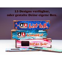 Aktion 4 Euro Bedruckte Schokoriegel Holzbox Duplo | Kleines Mitbringsel Geschenk Box Ostergeschenk Duplobox von DuckPrintHamburg