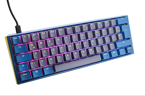Ducky One 3 Daybreak - Mechanische Gaming Tastatur Deutsches Layout im Mini-Format (60% Keyboard) mit Cherry MX Speed Silver Switches, Hot-Swap-fähig (Kailh-Sockeln) und RGB-Beleuchtung von Ducky