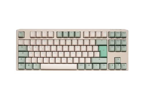 Ducky One 3 Matcha - Mechanische Gaming Tastatur Deutsches Layout im TKL-Format (80% Keyboard) mit Cherry MX Speed Silver Switches, Hot-Swap-fähig (Kailh-Sockeln) und Abnehmbares Kabel von Ducky