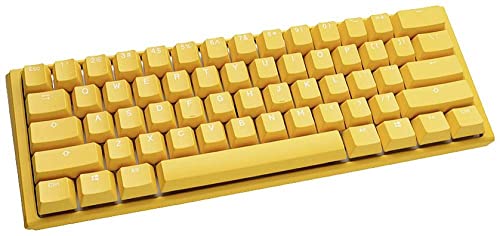 Ducky One 3 Yellow - Mechanische Gaming Tastatur Deutsches Layout im Mini-Format (60% Keyboard) mit Cherry MX Clear Switches, Hot-Swap-fähig und RGB-Beleuchtung von Ducky