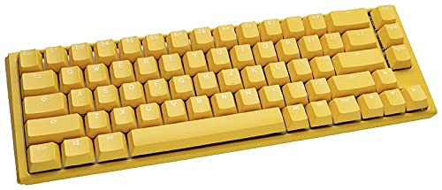 Ducky One 3 Yellow - Mechanische Gaming Tastatur Deutsches Layout im SF-Format (65% Keyboard) mit Cherry MX Red Switches, Hot-Swap-fähig und RGB-Beleuchtung von Ducky