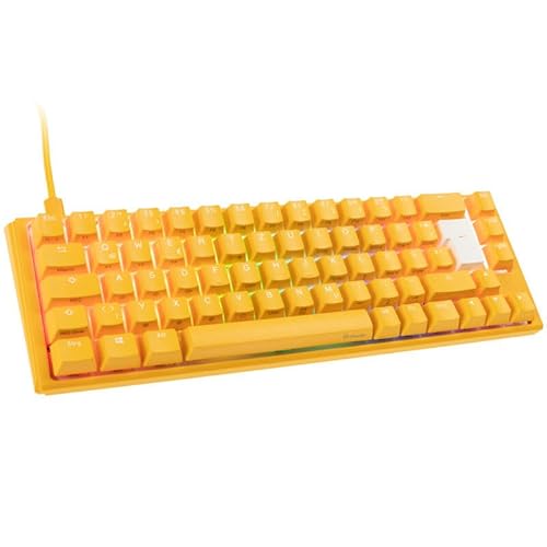 Ducky One 3 Yellow - Mechanische Gaming Tastatur Deutsches Layout im SF-Format (65% Keyboard) mit Cherry MX Black Switches, Hot-Swap-fähig und RGB-Beleuchtung von Ducky