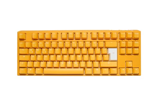 Ducky One 3 Yellow - Mechanische Gaming Tastatur Deutsches Layout im TKL-Format (80% Keyboard) mit Cherry MX Black Switches, Hot-Swap-fähig und RGB-Beleuchtung von Ducky