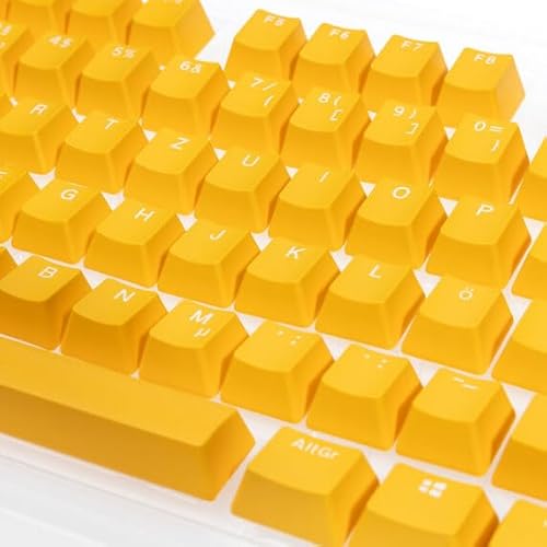 Ducky PBT Double-Shot Keycap Set Yellow - DE Layout von Ducky