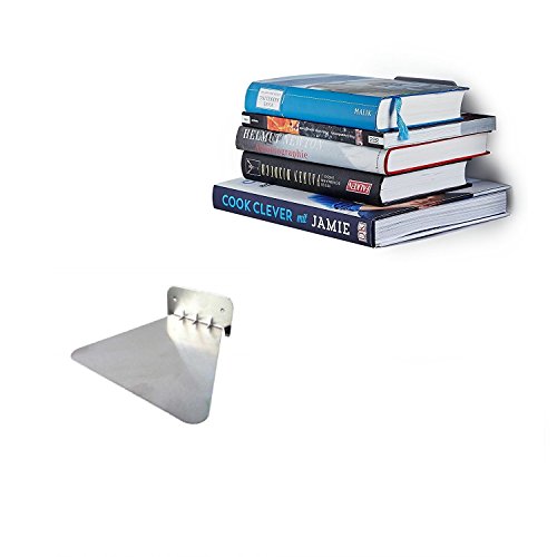 Ducomi Unsichtbares Bücherregal – Regal zum Ausziehen Ihres Hauses mit Stil und Eleganz (Silber) von Ducomi