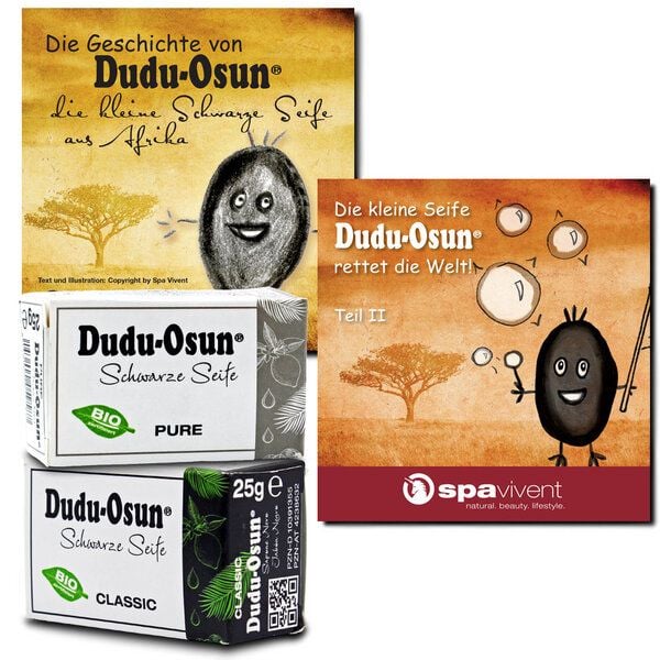 Dudu-Osun® Classic & Pure mit Kurzgeschichte Teil 1 & 2 für Kinder und Erwachsene von Dudu-Osun