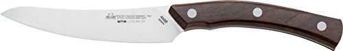 "DUE CIGNI" - Steak knife 11 CM STAINLESS STEEL SANDVIK 12C27 - Handle Ziricote WOOD -"ARNE LINE" - DESIGN BY Anso von Due Cigni