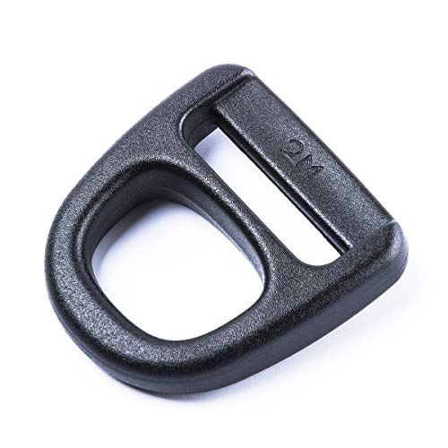 5 Stück D-Ring/Gegenstück für Taschen-Karabiner -MAP- für 20mm Gurtband von Due Emme 2M