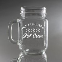 Altmodisch Heiße Kakao Weihnachten, Geätztes Mason Jar Glas, Personalisiert, Graviert Büro Geschenk, Weihnachtsbecher, Weihnachtsbecher von DuelDrinkware