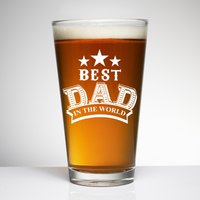 Best Dad Custom Geätztes Bierglas, Geburtstag, Vatertag, Bräutigam, Baby Shower, Geschenke Für Ihn von DuelDrinkware