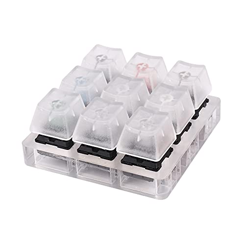 Duendhd Acryl-Tastatur-Tester, 9 transparente Kunststoff-Tastenkappen, Sampler für Cherry MX Schalter von Dasing