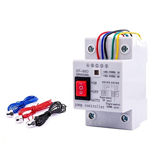 Duendhd DF-96DK Automatischer Schalter für Füllstandsanzeige, 20 A, 220 V, Sensor, Sensor zur Erkennung von Flüssigkeitsstandsanzeige, 2 m Kabel von Duendhd