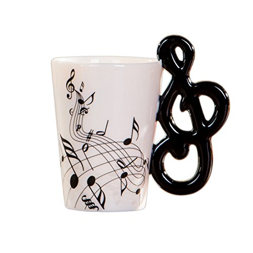 Duendhd Neue Note Keramikgriff Tassen Freispektrum Kaffee Milch The Tasse Personalite Tasse Einzigartiges Musikinstrument Tasse von Duendhd