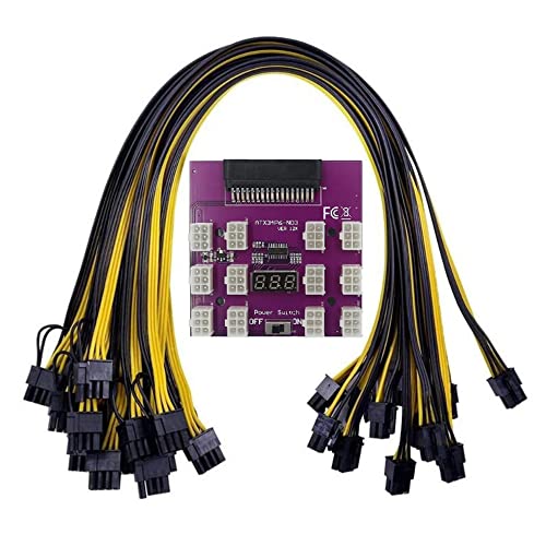 Duendhd Server Netzteil Breakout Borett PCI-E 12X6Pin Adapter Konverter für BTC Mining für 7001484 Netzteil von Duendhd
