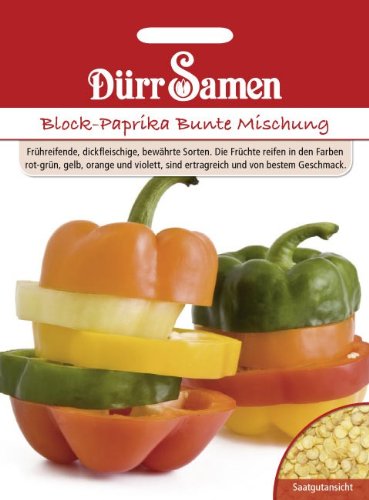 Dürr-Samen - Block-Paprika Bunte Mischung Saatgut von Dürr-Samen