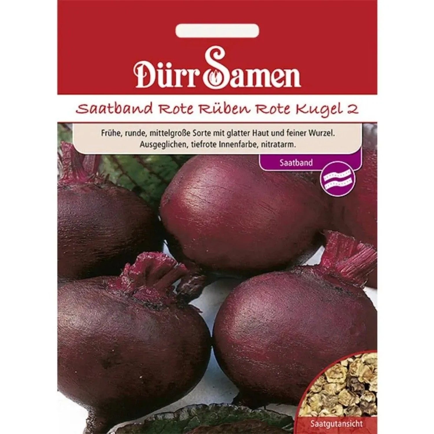 Dürr Samen Saatband Rote Rüben Rote Kugel 2 Saatgut Dürr Samen Saatband Rote Rüben Rote Kugel 2 Saatgut von Dürr Samen