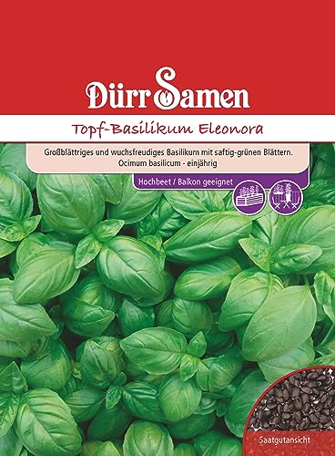 Topf Basilikum Samen Eleonora Basilikumsamen ca 150 Korn Küchenkräuter Kräutersamen Saatgut Balkon Garten Hochbeet Kübel Dürr Samen Topf Basilikum Samen Eleonora Basilikumsamen ca 150 Korn Küchenkräuter Kräutersamen Saatgut Balkon Garten Hochbeet Kübel Dürr Samen von Dürr-Samen