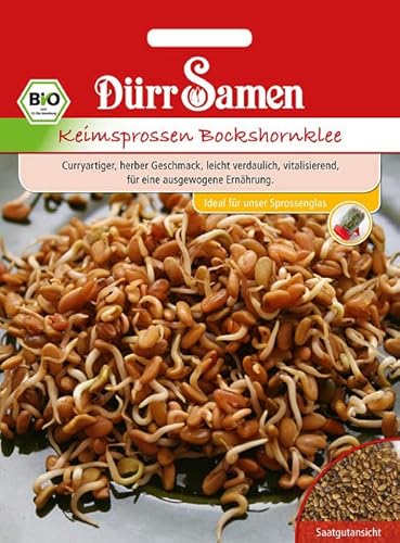 Bio Keimsprossen vers Sorten Alfalfa Radies Brokkoli Weizen Rauke Linsen Zwiebel (Bockshornklee) von Dürr