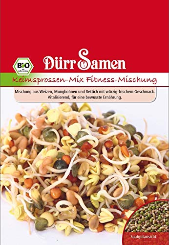 Bio Keimsprossen vers Sorten Alfalfa Radies Brokkoli Weizen Rauke Linsen Zwiebel (Fitness Mischung) von Dürr