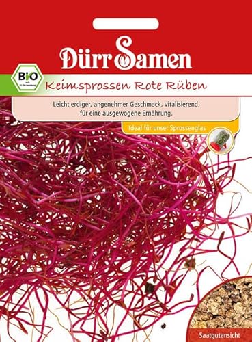 Bio Keimsprossen vers Sorten Alfalfa Radies Brokkoli Weizen Rauke Linsen Zwiebel (Rote Rübe) von Dürr