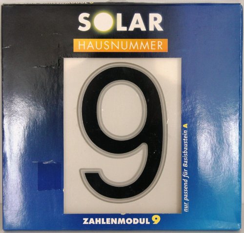 Solar Hausnummer Nr. 9, Acrylglas von Düwi