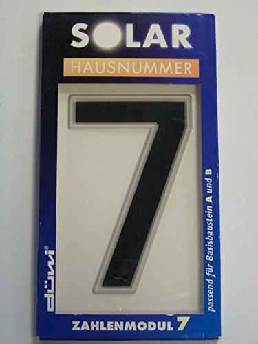 Solar Hausnummer Ziffer und Buchstabe Nr.7 Acrylglas von Düwi