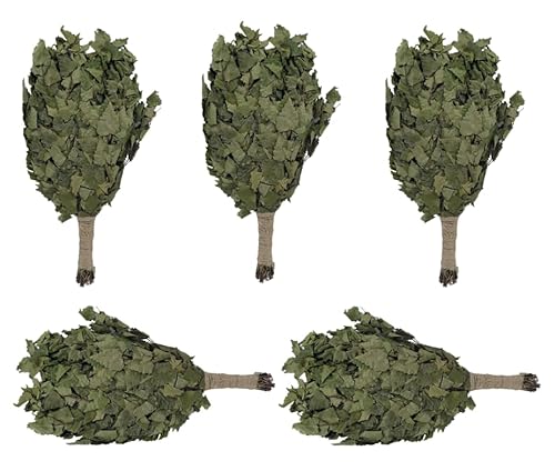Dufte Momente | 5 x Birken Reisig, Wenik, Quast für Sauna, Banja | aus Ernte 2024 | einzeln verpackt und luftgetrocknet | mehrfach verwendbar ¬| Länge ca. 50-60cm, Gewicht ca. 190g Dufte Momente | 5 x Birken Reisig, Wenik, Quast für Sauna, Banja | aus Ernte 2024 | einzeln verpackt und luftgetrocknet | mehrfach verwendbar ¬| Länge ca. 50-60cm, Gewicht ca. 190g von Dufte Momente
